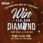 Win 1 of 9 $10,000 Diamonds, 1 of 9 $1,000 Gift Card or 1 of 50,000 $20 Visa Gift Cards from Arnott's Tim Tam [Purchase Req]