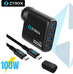 ZYRON Powaforce 100W GaN 5 Charger 2C2A with 2m Cable & Case $55.24 ($53.94 eBay Plus) Delivered @ Zyron eBay