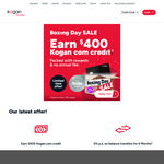 Kogan Credit Card: $400 Kogan Credit ($3k Eligible Spend 90 Days), 6 Months 0% BT, $0 Annual Fee, FIRST Membership @ Kogan Money