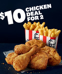 6 Pieces of Original Recipe Chicken and 2 Regular Chips for $10 (Online Only, Pickup Only) @ KFC