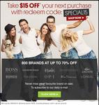 Brands Exclusive - $15 off Voucher for Orders over $79