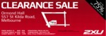 2XU Clearance Sale: Up To 75% Off This Friday-Sunday @ Ormond Hall - 557 St Kilda Rd, Melbourne