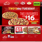 Pizza Hut - Two Favourites for $16 Pickup