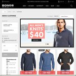 Bonds - Men's Knitwear for $40 Each (RRP $59.95)
