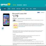 Microsoft Lumia 640 $179 (Locked to Optus, 3 Months Netflix) - $80 to Unlock