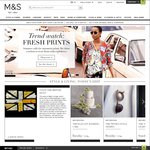 Marks and Spencer 20% off Online till Midnight Tuesday & Free Shipping on £30 Spend