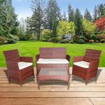 Parisi 4 Piece Wicker Outdoor Setting - $89.10 WAS $239 (Del. $39.95 to Melbourne) @ Deals Direct