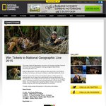 Win 1 of 31 Double Passes to National Geographic Live 2015 from National Geographic Channel