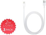 Kogan 2m MFI Lightning Cable 3 Pack $9 Delivered