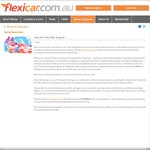 Flexicar Car Sharing VIC 1st Yr Membership Waived (Usually $70) + $15 Credits, Save $85