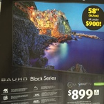 Bauhn 58" 4K Ultra HD LED Smart TV @ ALDI $899
