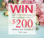 Win 1 of 4x $50 Millers Gift Vouchers from Seeing Me Project [Closes Midday Today]