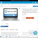 Save $200 on HP Spectre X360 13-4101tu Convertible Touchscreen Notebook $1399 (RRP $1599)