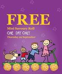 Free Mini Savoury Roll @ Bakers Delight - Thursday 29/9