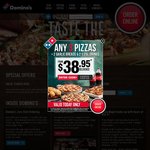 50% off Domino's Pizzas (Excl. Value Range & Extra Value)