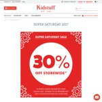 Kidstuff 30% off Store Wide Super Saturday Sale 9/9