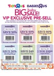 Toys/Babies 'R' Us VIP Exclusive Pre-Sale Save up to 60%