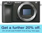 Sony A6500 APS-C Mirrorless Camera (Body Only) $1,343.08 (20% off) @ ryda-online eBay