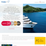 Fiji Island Cruise, 2 Pax, Ex SYD/BNE, Comp. Return Flight for Second Person, from $1932pp Twin Share from Virgin Australia