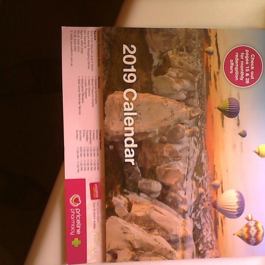 Free 2019 Calendar @ Priceline (In-store Only) - OzBargain