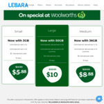 Lebara Large 30-Day Prepaid Mobile SIM 50GB, Unlimited Talk & Text to Australia & 18 Countries, $10 @ Woolworths