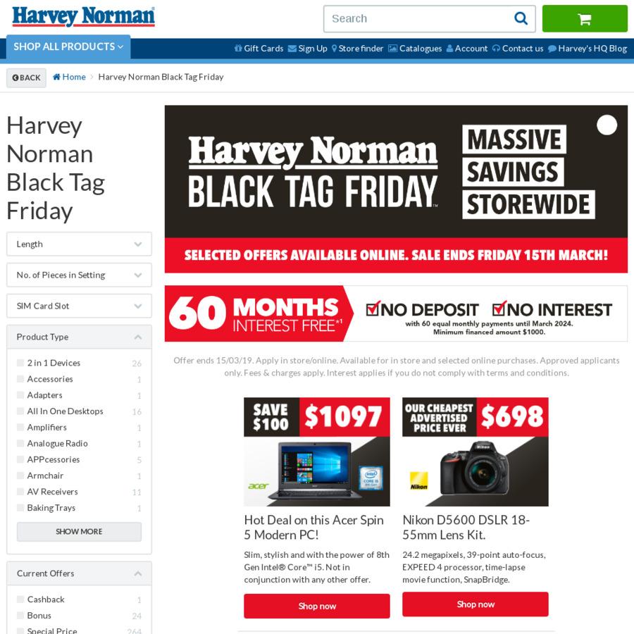 Harvey Norman Online Black Tag Friday Sale (E.g. Samsung 3.1 Channel ...