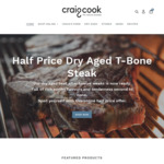 [NSW] Half Price Dry Aged T-Bone 300g $10.50ea + Delivery (Sydney, Free over $95) @ Craig Cook The Natural Butcher