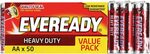 Eveready Heavy Duty, AA Batteries 50 Pack $15.49 + Delivery ($0 with Prime/ $39 Spend) @ Amazon AU