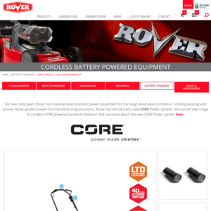 Rover CORE DURACUT 1010 Battery Lawn Mower Kit 499 Was 999