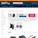 15% off All TV/Monitor Brackets and Mounts, Free Delivery @ Selby