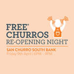 [QLD] Free Churros on Friday 9 April 6:00pm-9:00pm @ San Churro (South Bank)