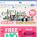 $10 off $20 Spend for Club Lincraft Members (Excludes Lay-by, Gift Cards) Online and Instore @ Lincraft