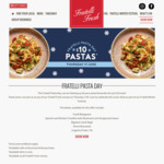 [QLD, NSW] $10 Pasta at Fratelli Fresh with Any Drink Purchase on 17 June @ Fratelli Fresh