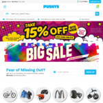 15% off Bicycle Accessories (Exclusions Apply) @ Pushys