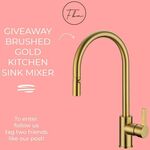 Win a Premium Brushed Gold Kitchen Sink Mixer (Worth $499) from Faucet Bathrooms Australia