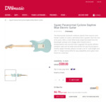 Squier Paranormal Cyclone Daphne Blue Electric Guitar $599 Delivered @ DW Music