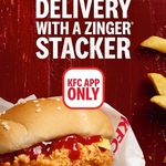 Free KFC Delivery (Save $8.95) with Zinger Stacker Burger Purchase @ KFC App