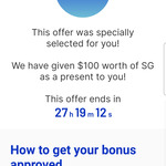 Bonus US$100 Worth of SG (Crypto) on US$30 Spend @ Socialgood