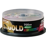 TDK Gold CDR 80 Min Spindle Pack 25 Only $4