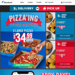 30% off Value Max, 40% off Traditional, 50% off Premium Pizzas Delivery Orders @ Select Domino's Stores (App Only)
