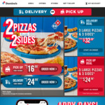 3 Value Pizzas + 3 Sides for $24.99 Pick up / $32.99 Delivered @ Domino's