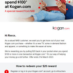 Redeem an eVoucher for $20 off One Minimum $100 Spend at Kogan (Pay by NAB Card Required) @ NAB