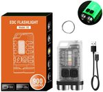 Boruit V3 900lm EDC Keychain USB-C Rechargeable Flashlight US$9.48 (A$14.19) Delivered @ GeForest AliExpress
