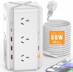 HEYMIX Tower Powerboard USB-C, 12-Outlet Power Strip USB C, 60W (Max) $44.99 Delivered @ HEYMIX via Amazon AU