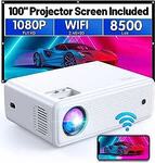 CLOKOWE 5G Wi-Fi Projector with 100" Screen Native 1080P $63.74 Delivered @ GRISWOLD TEC via Amazon AU
