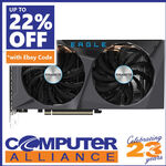 Gigabyte Eagle OC GeForce RTX 3060 12GB GDDR6 Graphics Card $399.20 ($389.22 eBay Plus) Delivered @ Computer Alliance eBay