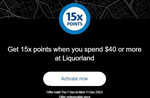 15x Flybuys Points on $40+ Spend Online & in-Store @ Liquorland (Activation Required)