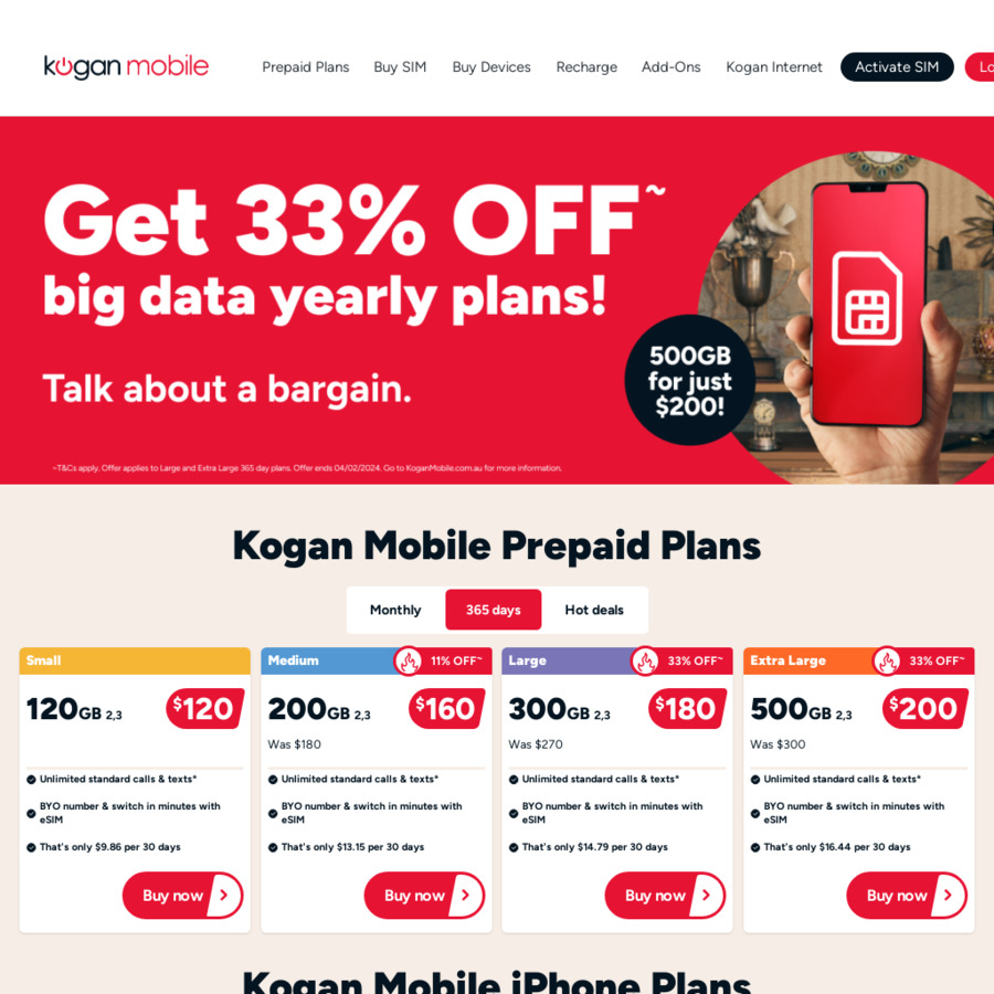 Kogan Mobile 365 Day Plans 500GB 200 300GB 180 200GB 160 Kogan kogan-mobile-365-day-plans-500gb-200-300gb-180-200gb-160-kogan