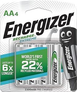 Energizer Recharge Extreme 2300mAh - AA 4-Pack $14.38 ($12.94 S&S) + Delivery ($0 with Prime/ $59 Spend) @ Amazon AU