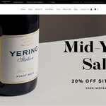20% off Wines (Extra 10% off for Members) + $20 Delivery ($0 with $200 Order) @ Yering Station